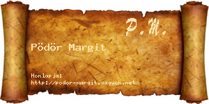 Pödör Margit névjegykártya