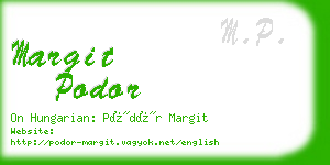 margit podor business card